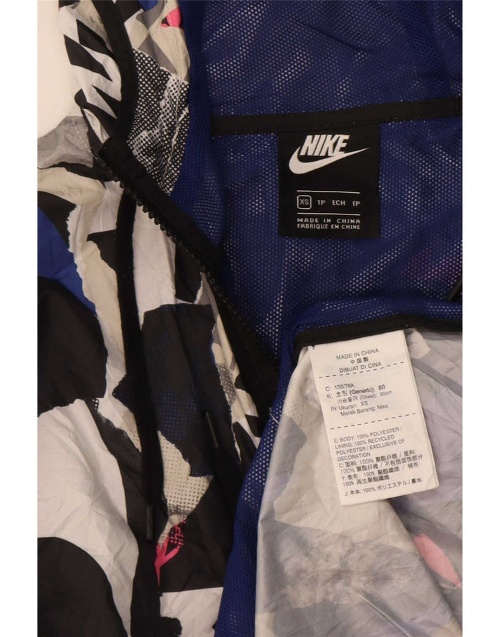 Nike Ženska kišna jakna s kapuljačom UK 6 XS Višebojni geometrijski