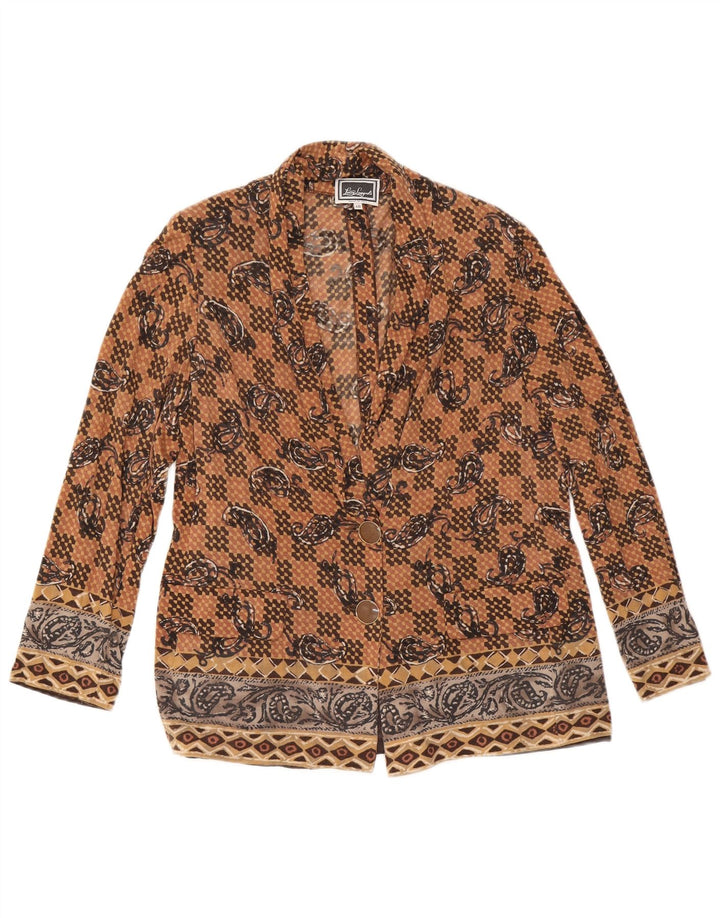 LUISA SPAGNOLI Ženska jakna s 2 gumba IT 48 XL Smeđa paisley boja