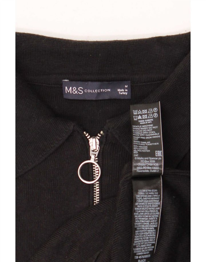 Marks & Spencer ženska polo majica UK 14 Srednja crna viskoza