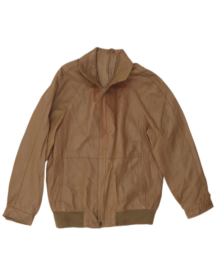 VINTAGE muška kožna jakna UK 38 Srednje smeđa koža