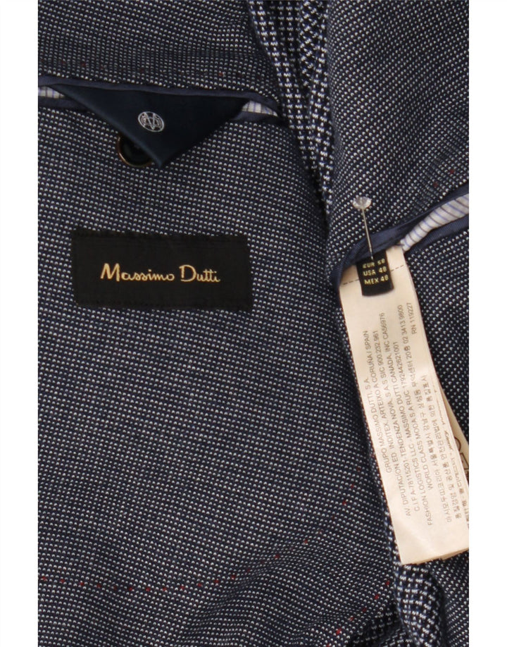 Massimo Dutti muška jakna sa 2 gumba EU 58 2XL tamnoplavi pamuk