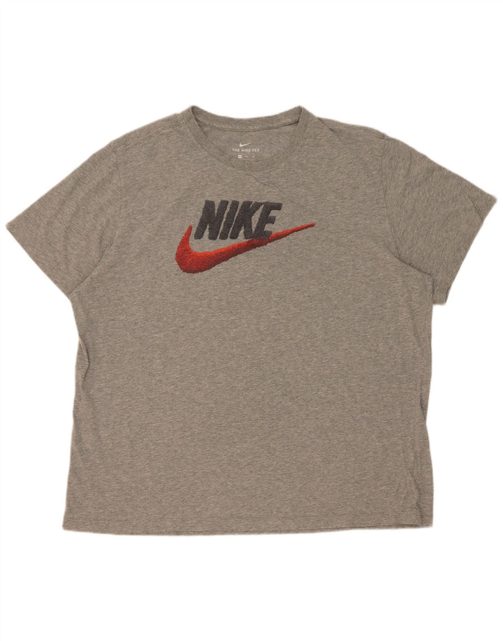 Nike muška majica kratkih rukava s grafičkim motivima 2XL siva s pjegama