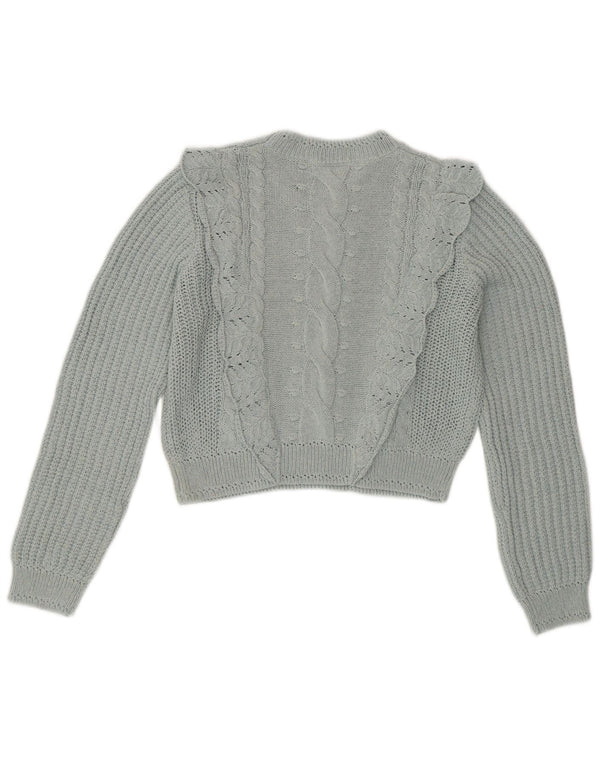 ZARA ženski pulover s okruglim izrezom UK 14 Srednje plava