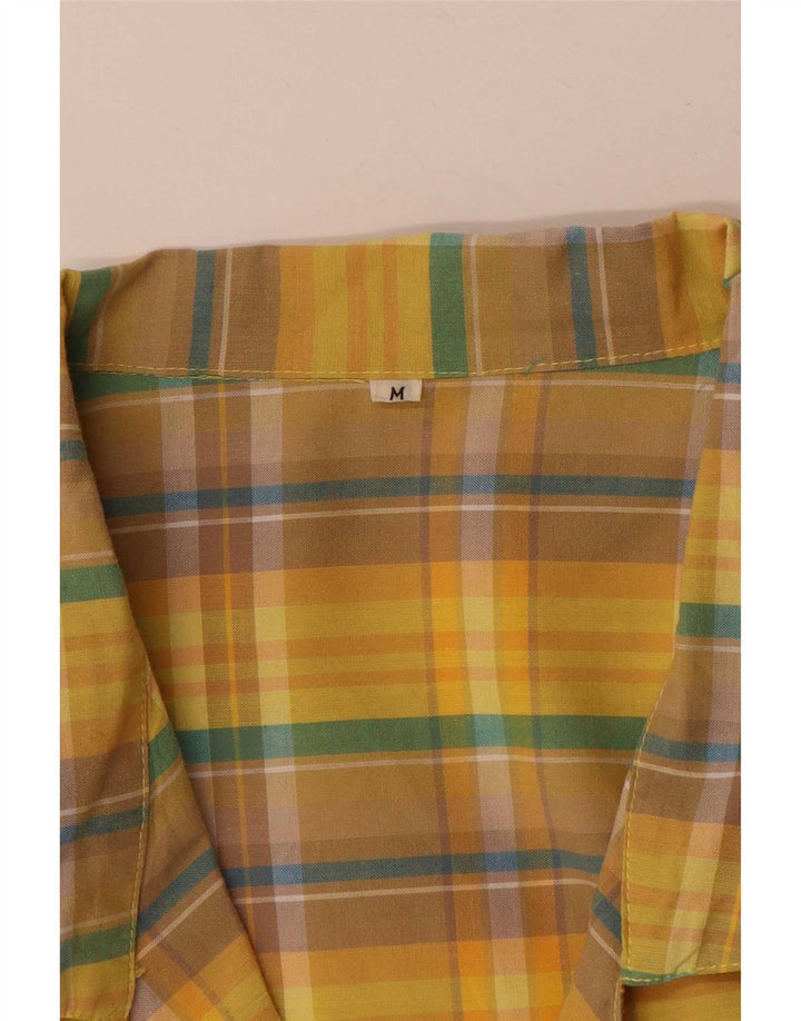 Vintage ženska prevelika jakna sa 2 gumba UK 14 srednje žuta karirana