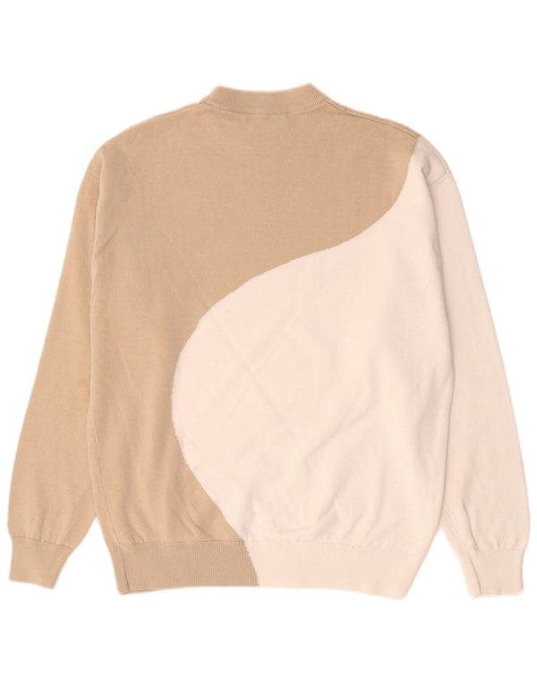 Preveliki ženski džemperi Zara UK 10 Small Beige Colourblock