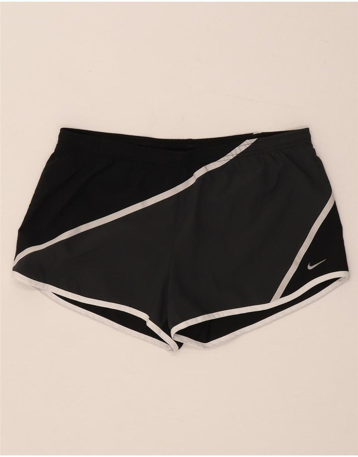 Nike ženske kratke sportske hlače Dri Fit UK 14 srednje crne boje od poliestera