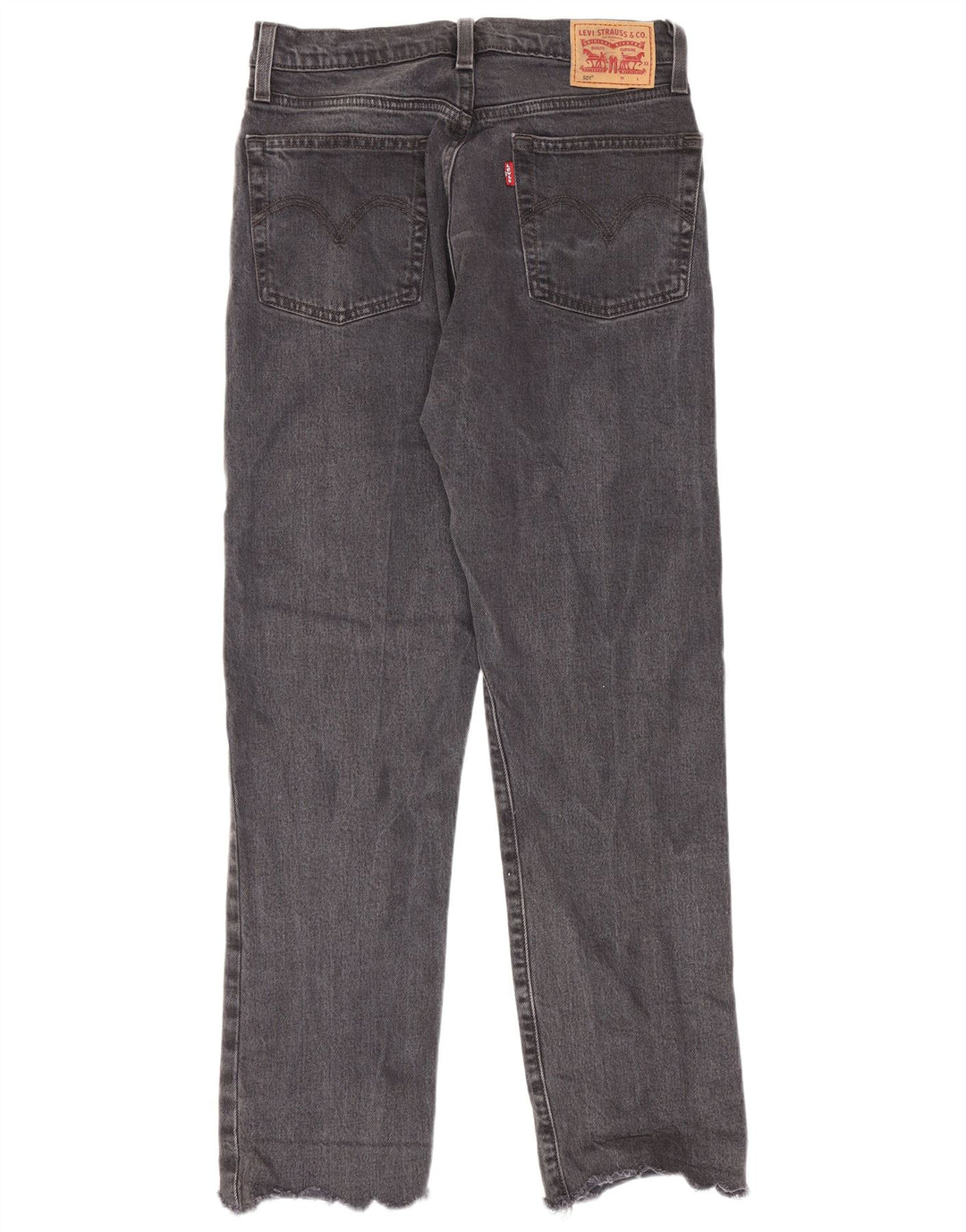 Levi's ženske 501 ravne traperice W27 L28 sivi pamuk