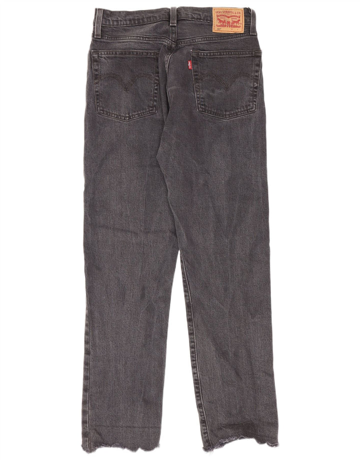 Levi's ženske 501 ravne traperice W27 L28 sivi pamuk