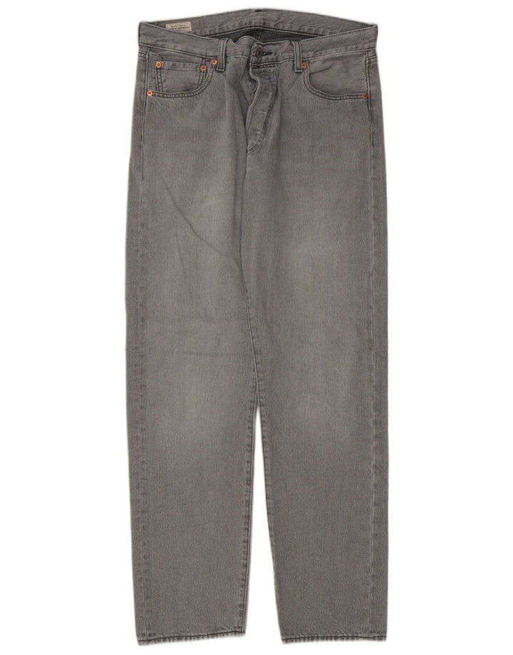 Levi's muške 501 ravne traperice W34 L32 sivi pamuk