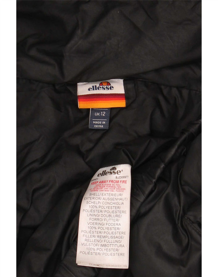 Ellesse ženska prevelika podstavljena jakna s kapuljačom UK 12 srednji crni poliester