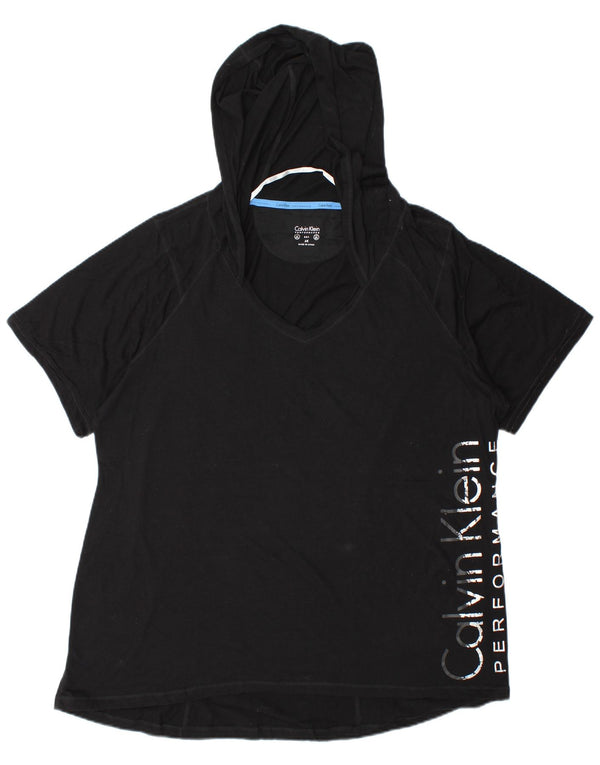 Calvin Klein Ženska prevelika majica kratkih rukava s grafičkim motivima UK 20 2XL crni pamuk