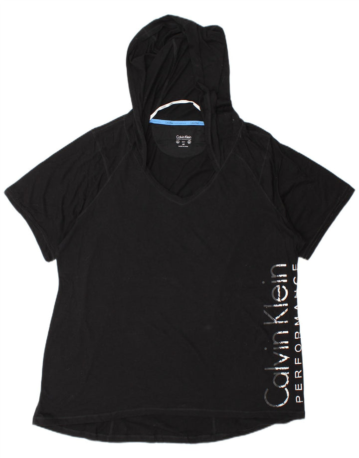 Calvin Klein Ženska prevelika majica kratkih rukava s grafičkim motivima UK 20 2XL crni pamuk