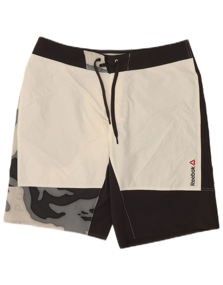 Reebok muške kratke hlače za plivanje Speedwick Graphic srednje crne boje