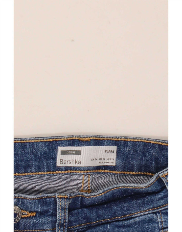 Bershka Ženske lepršave traperice EU 34 XS W24 L32 Plave