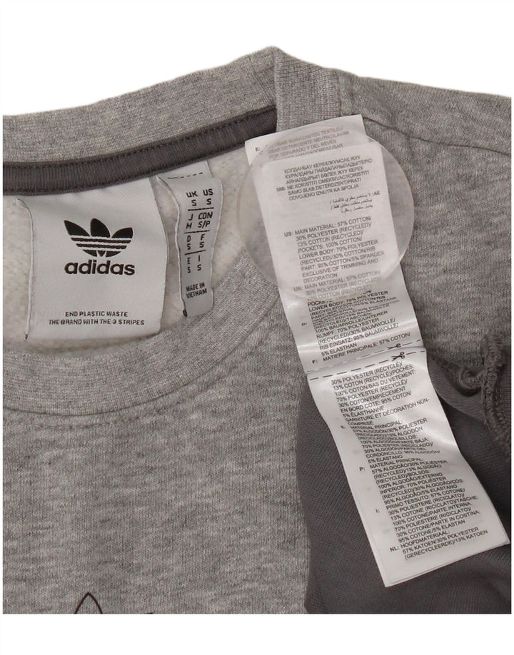ADIDAS muška majica s kratkim rukavima, mali sivi pamuk u boji