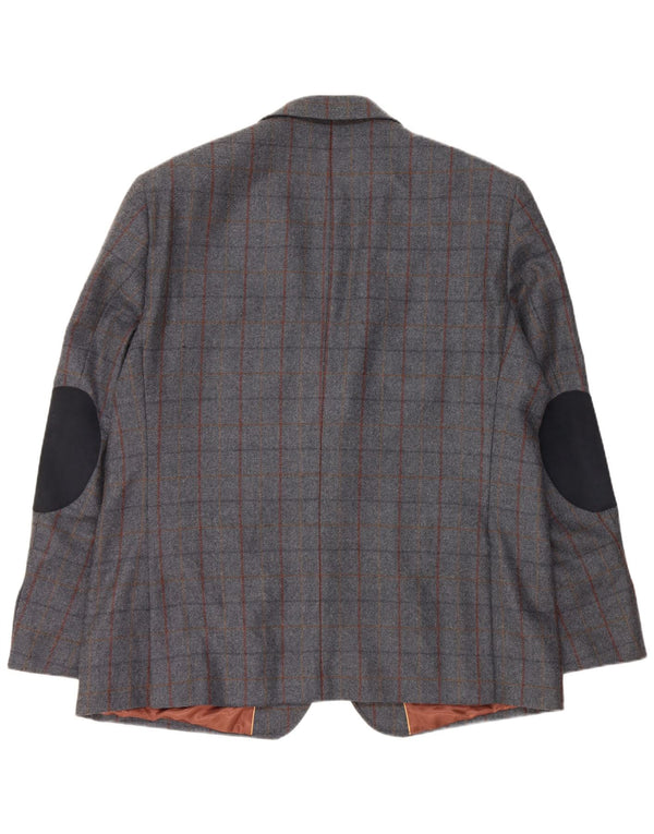 Woolrich muška jakna s 2 gumba UK 48 4XL siva karirana vuna