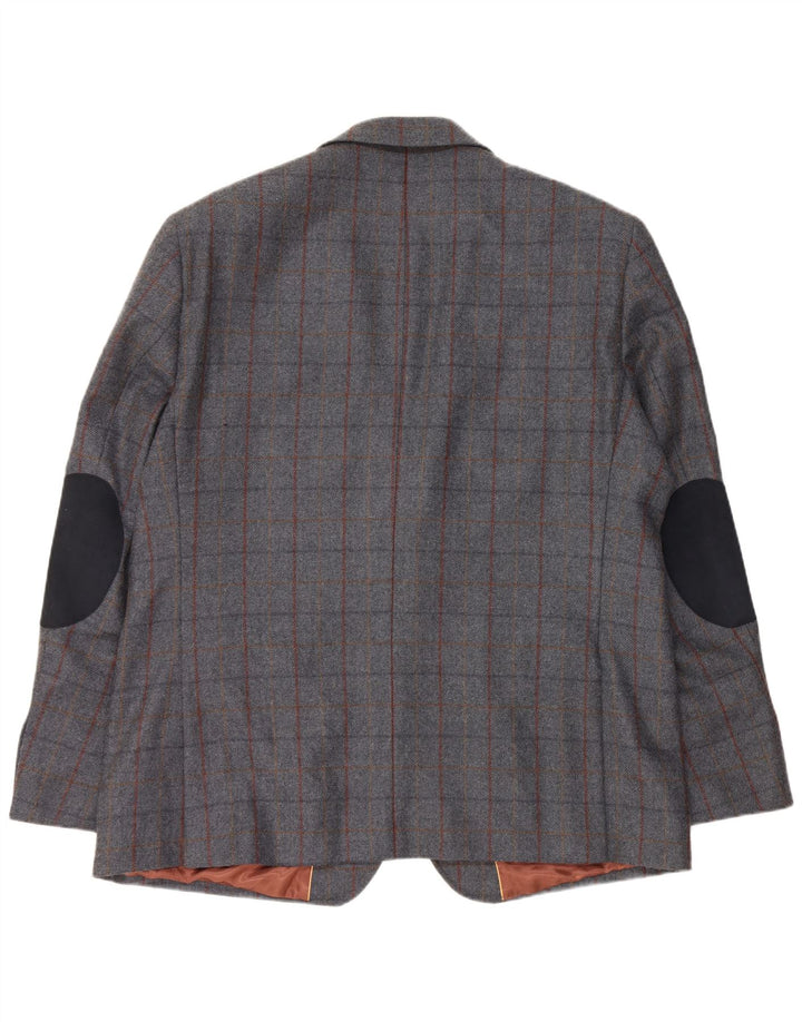 Woolrich muška jakna s 2 gumba UK 48 4XL siva karirana vuna
