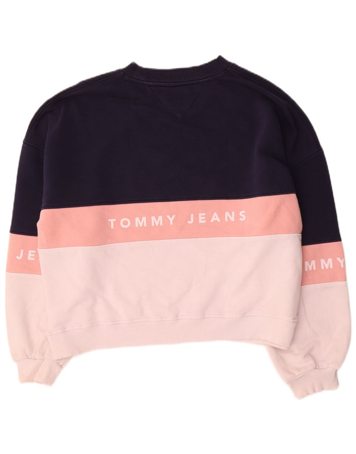 Tommy Hilfiger Ženski preveliki džemper UK 10 Mali tamnoplavi