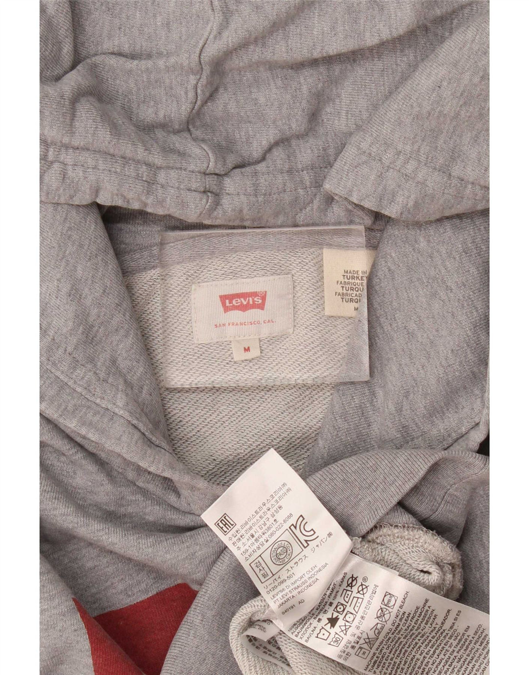Levi's muška majica s kapuljačom s kapuljačom, srednje sivi flekasti pamuk