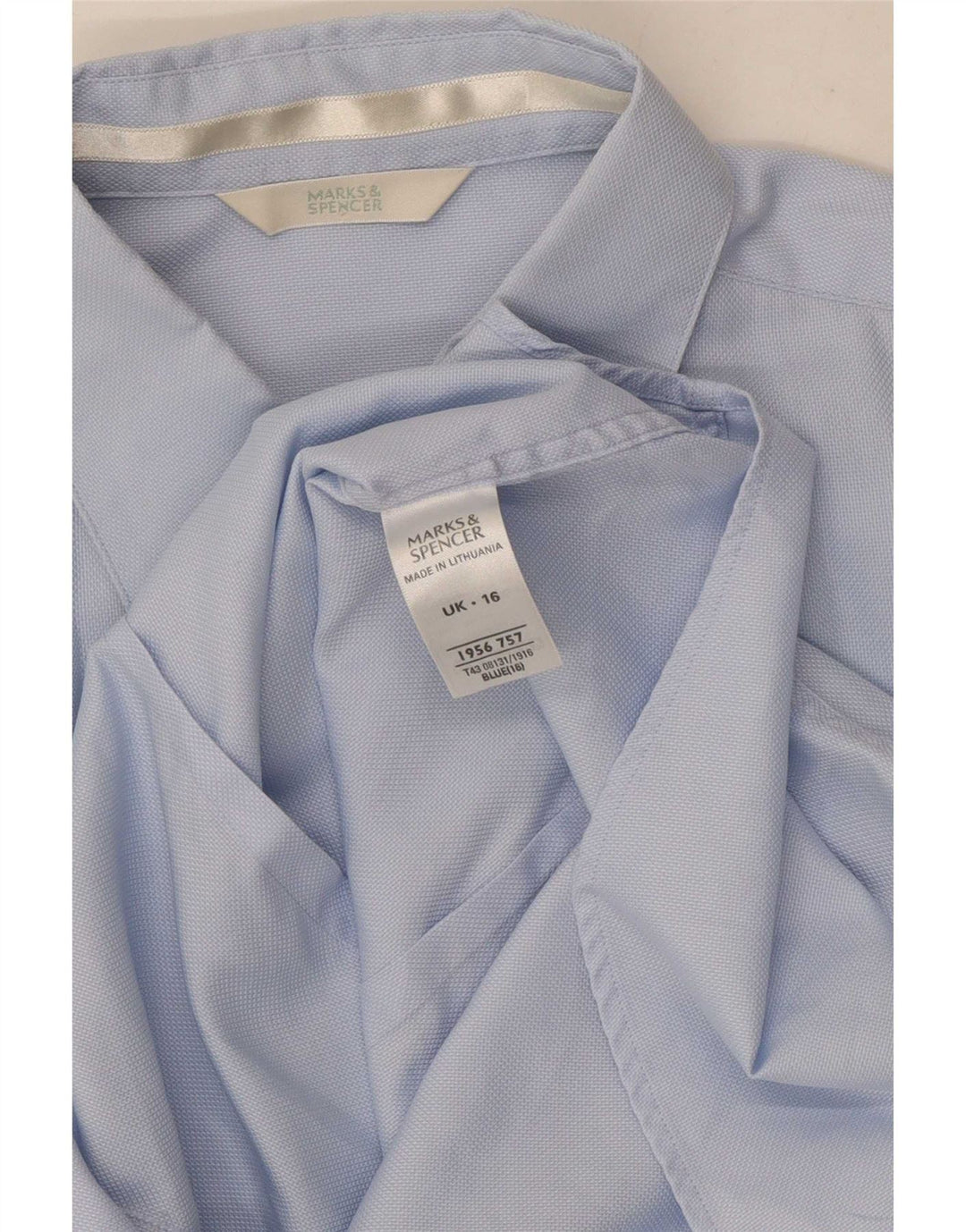 Marks & Spencer ženska svečana košulja UK16 veliki plavi pamuk