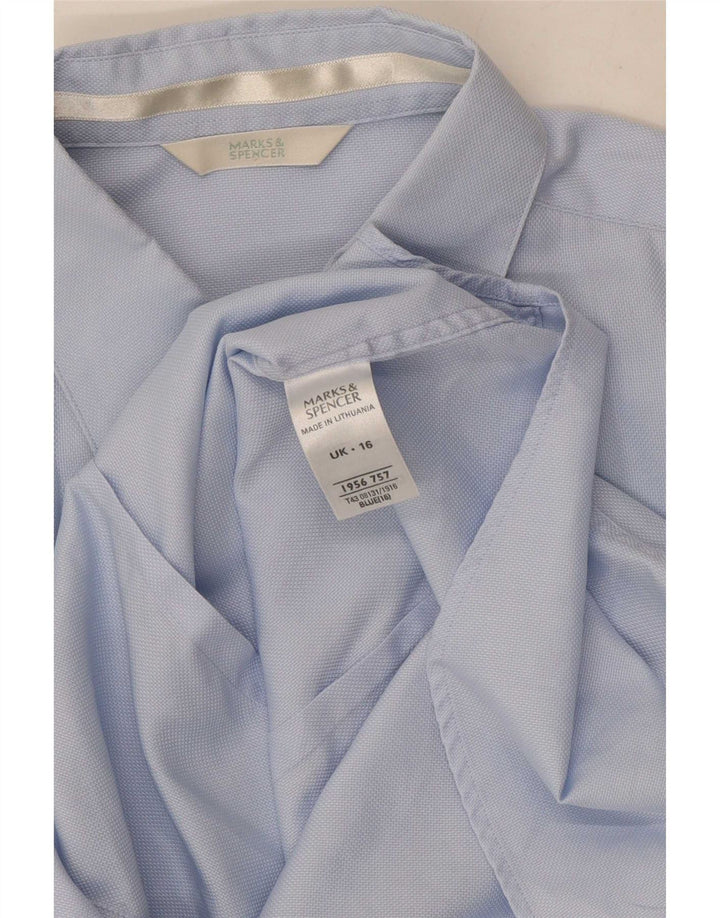 Marks & Spencer ženska svečana košulja UK16 veliki plavi pamuk