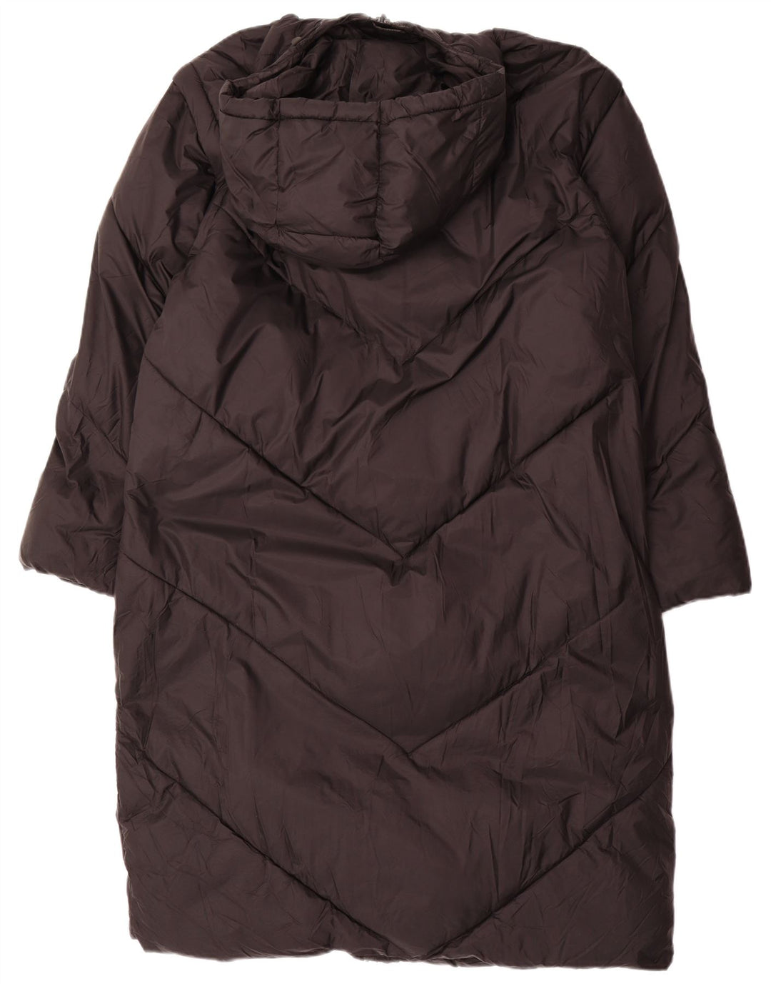 ZARA ženski preveliki podstavljeni kaput s kapuljačom UK 14 srednje crne boje