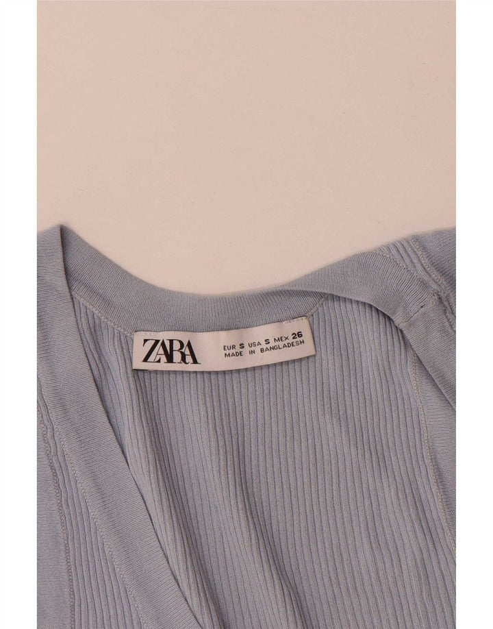 Zara ženski prsluk UK 10 Small Blue Viskoza