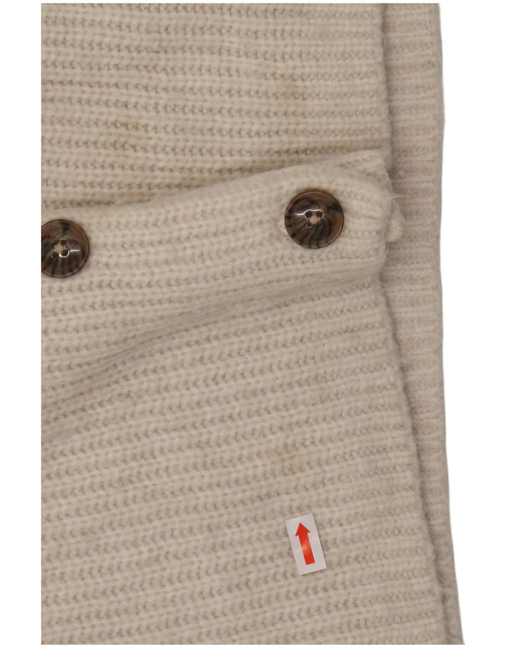 FAT FACE Ženski kratki kardigan džemper UK 10 Mali bijeli najlon