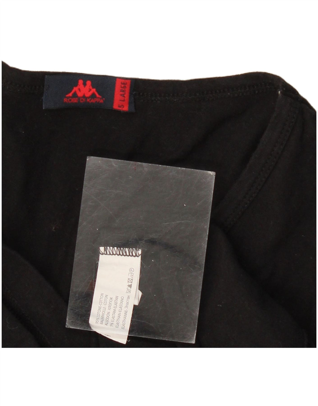 KAPPA Ženska majica kratkih rukava UK 14 Veliki crni pamuk