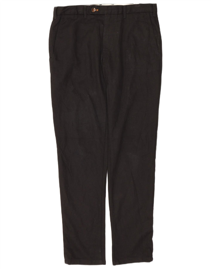 Zara muške uske chino hlače EU 40 srednje W31 L30 crni poliester