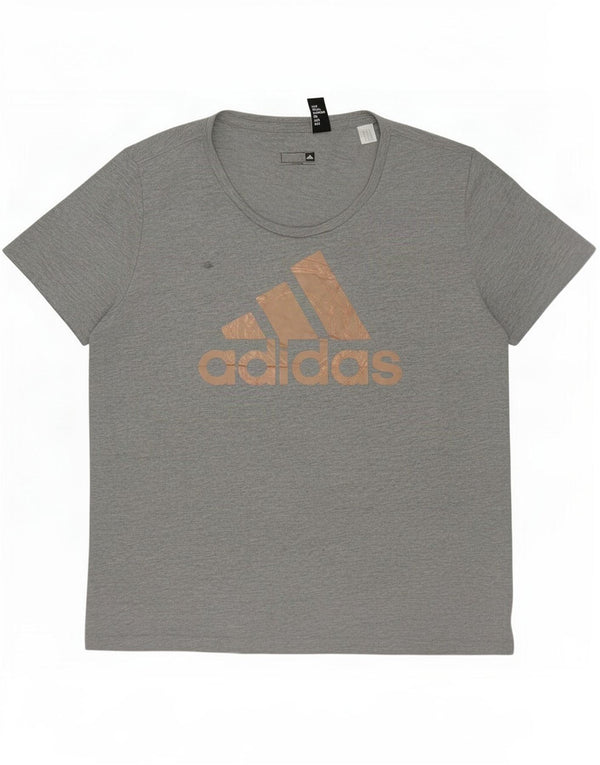 Adidas ženska majica kratkih rukava s grafičkim motivima UK 16, veliki sivi pamuk