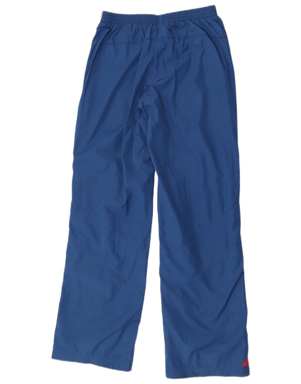 Adidas ženske grafičke ravne chino hlače UK 10 male W28 L32 plave