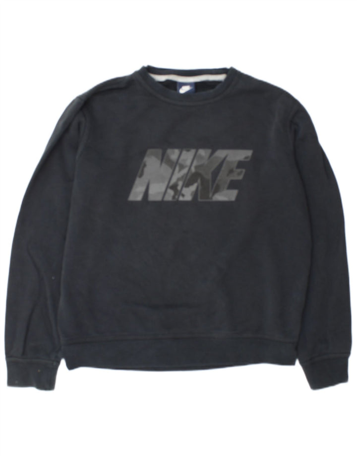 Nike muška majica s grafičkim motivima srednje sivi pamuk