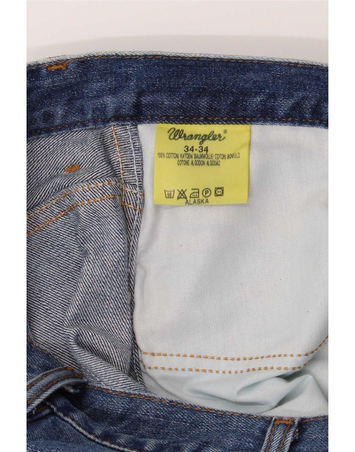 Wrangler muške ravne traperice W34 L34 plavi pamuk