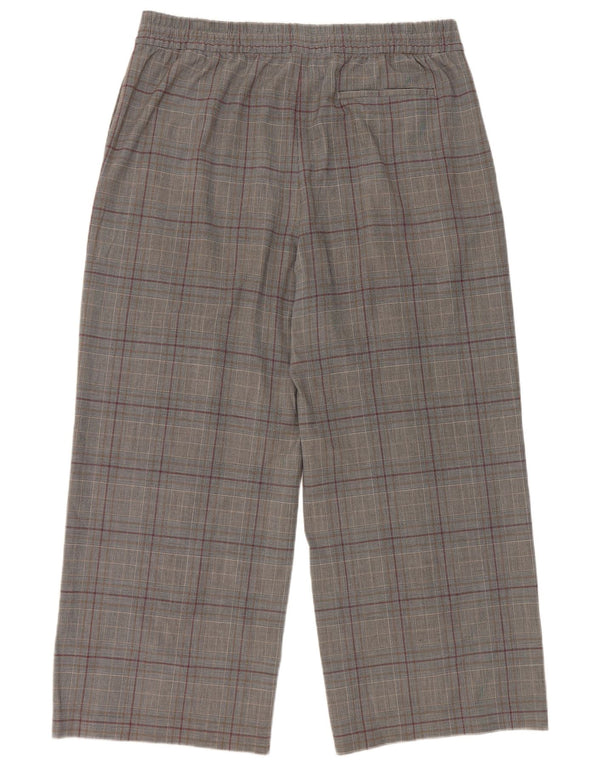 Marks & Spencer ženske široke chino hlače UK 18 XL W36 L27 sivi karirani