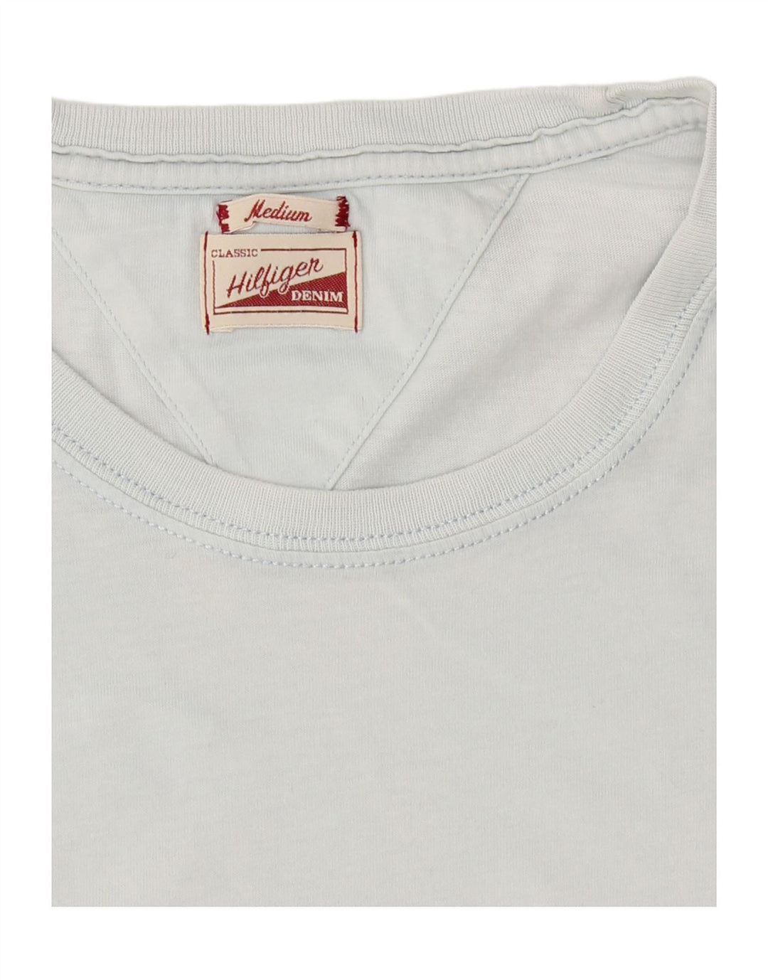 TOMMY HILFIGER Mens T-Shirt Top Medium Blue Vintage Tommy Hilfiger and Second-Hand Tommy Hilfiger from Messina Hembry 