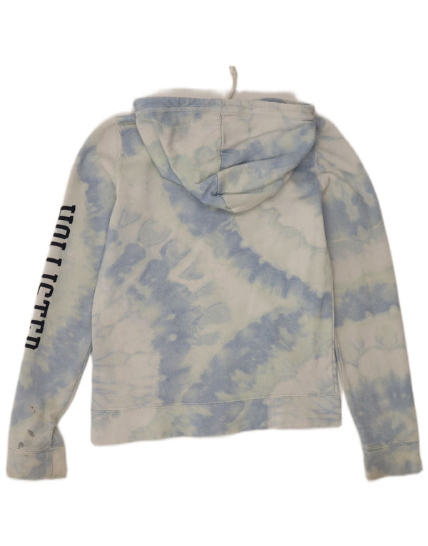 Hollister ženska majica s kapuljačom opuštenog kroja s grafičkim motivima UK 2 2XS plava boja na kravatu