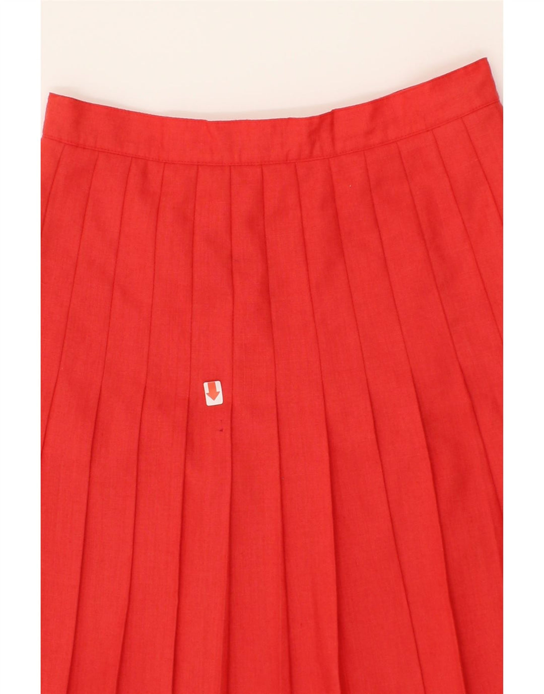 HIRSCH Womens Knife Pleated Skirt EU 38 Medium W28 Red Linen Vintage Hirsch and Second-Hand Hirsch from Messina Hembry 