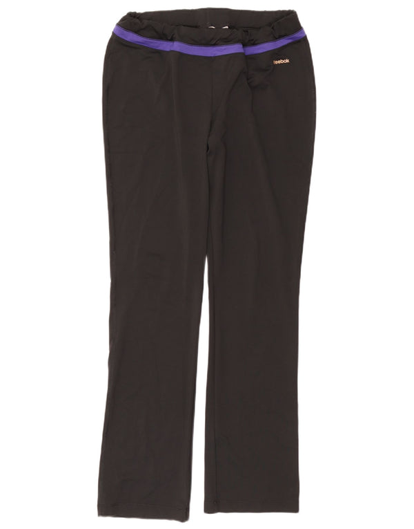 REEBOK Ženske trenirke Hlače UK 14 Veliki crni poliester