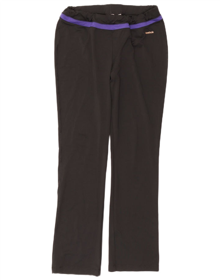 REEBOK Ženske trenirke Hlače UK 14 Veliki crni poliester