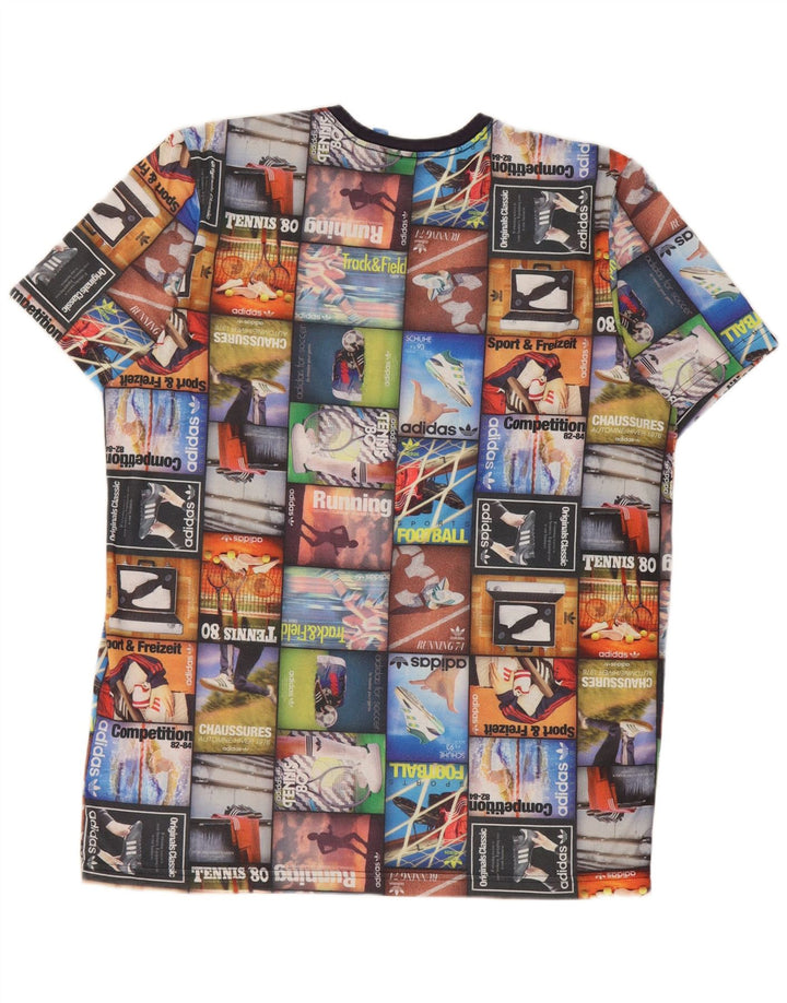 Adidas muška majica s grafičkim motivima, veliki raznobojni patchwork poliester
