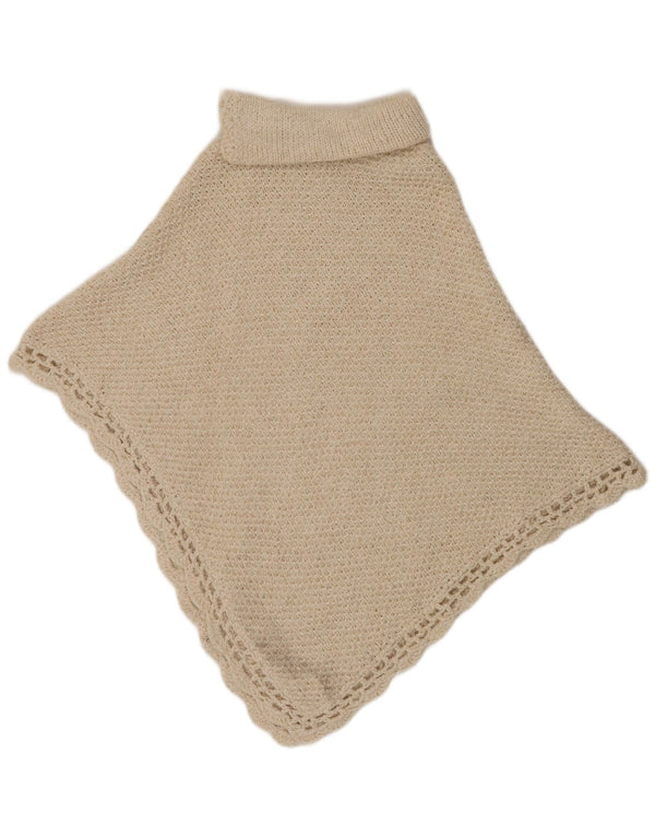 VINTAGE ženski pončo džemper jedne veličine od bijele vune