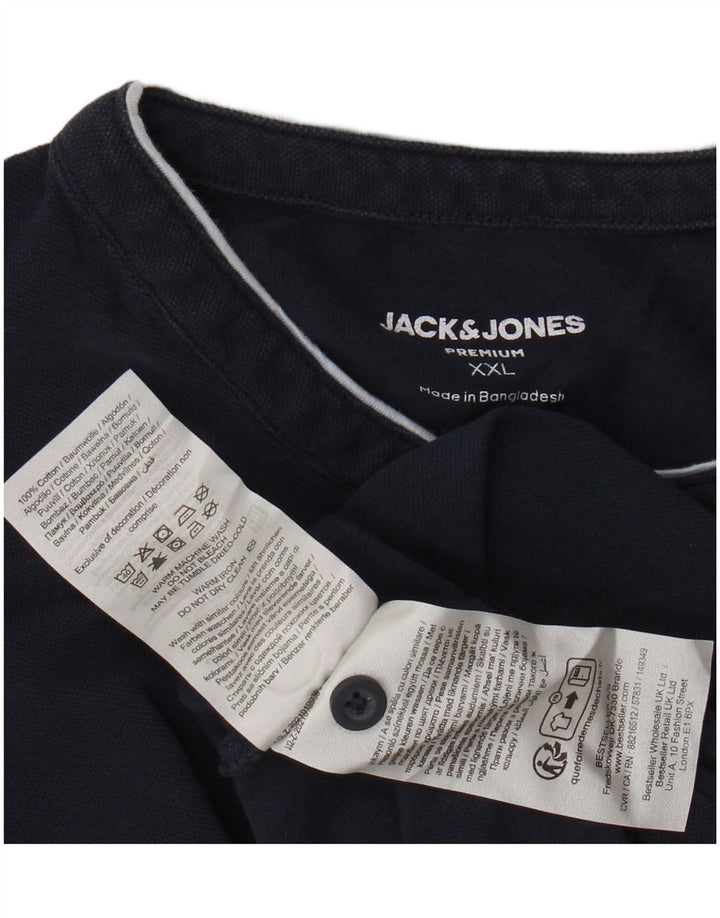 JACK & JONES muška polo majica 2XL tamnoplavi pamuk