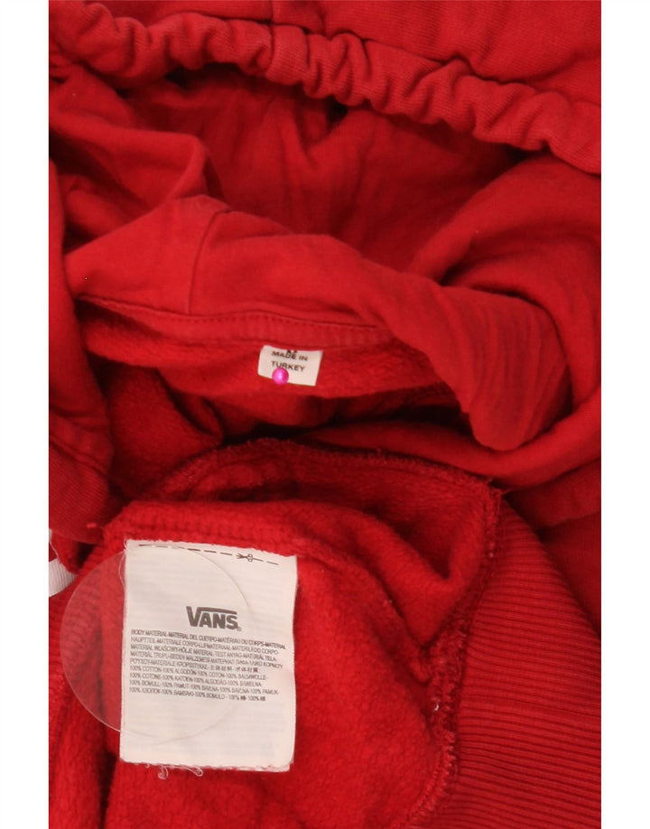 VANS muška majica s kapuljačom s kapuljačom, srednji crveni pamuk