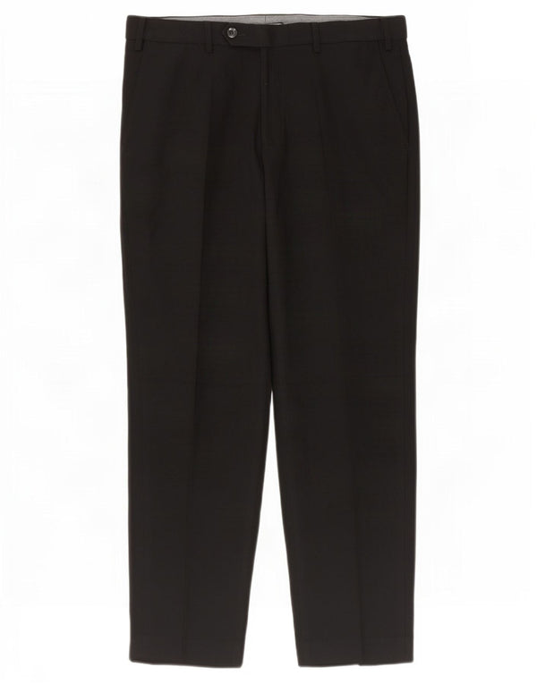 Marks & Spencer muške hlače standardnog kroja W34 L29 crni poliester