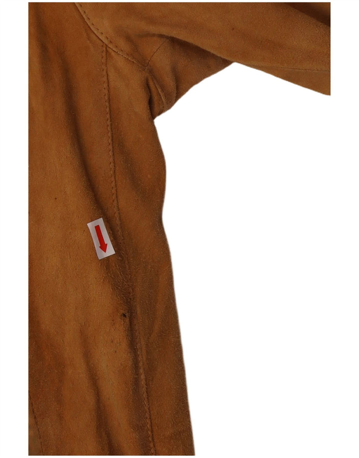 Vintage muška bomber jakna od brušene kože UK 42 XL smeđa koža