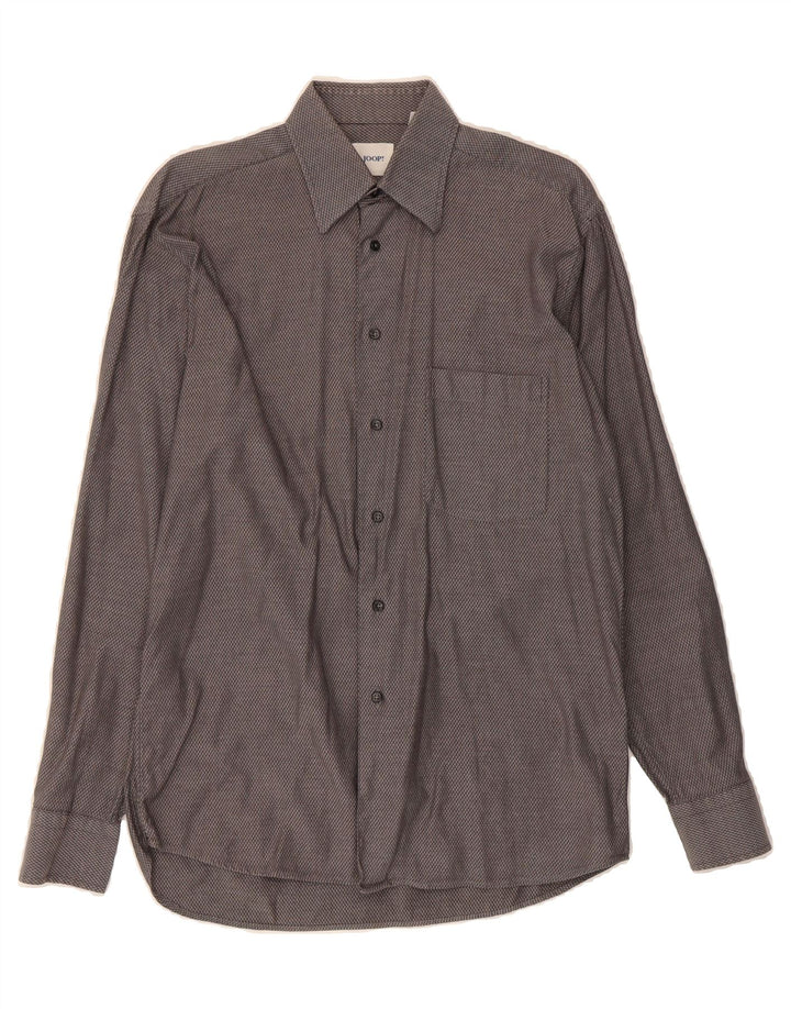 JOOP Mens Shirt Size 15 38 Medium Grey Check Vintage Joop and Second-Hand Joop from Messina Hembry 