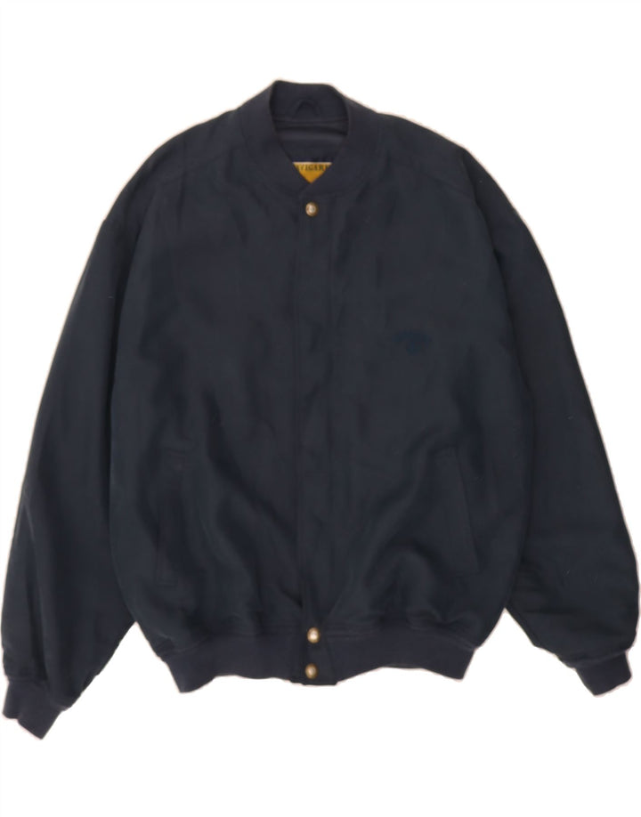 NAVIGARE Mens Bomber Jacket UK 40 Large Navy Blue Vintage Navigare and Second-Hand Navigare from Messina Hembry 