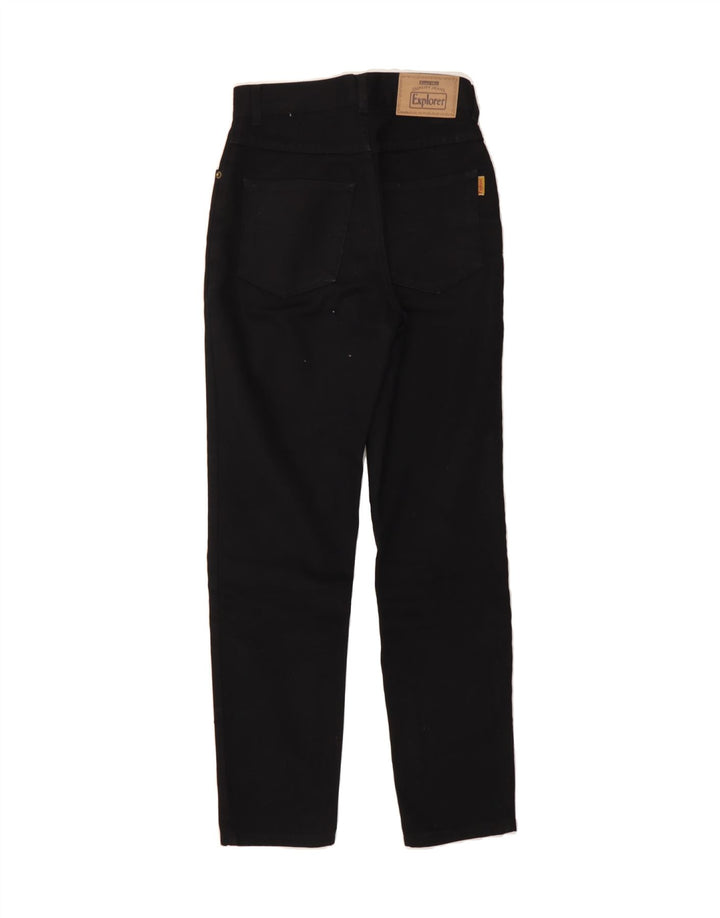 EXPLORER Womens Slim Jeans UK 8 Small W26 L30  Black Cotton Vintage Explorer and Second-Hand Explorer from Messina Hembry 
