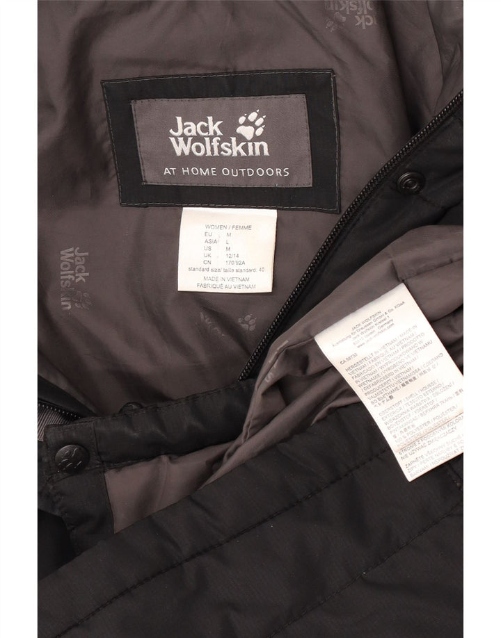 Jack Wolfskin ženski podstavljeni kaput s kapuljačom UK 12/14 srednje crni poliester